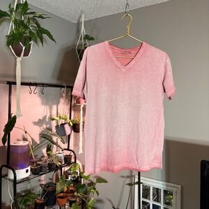 MARCELLO Men's V‎ Neck T Shirt Short Sleeve Casual Summer Top L